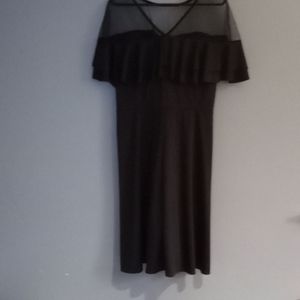 Boohoo midi off the shoulder mesh top dress 3X